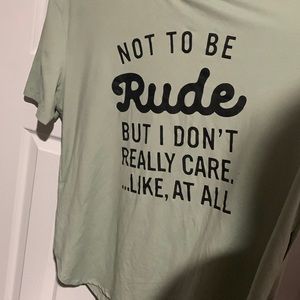 Shirt with words on it